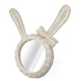 thumbnail image 4 of Espejo decorativo de ratán HD retro con forma de conejo blanco para baño y dormitorio, 4 of 14