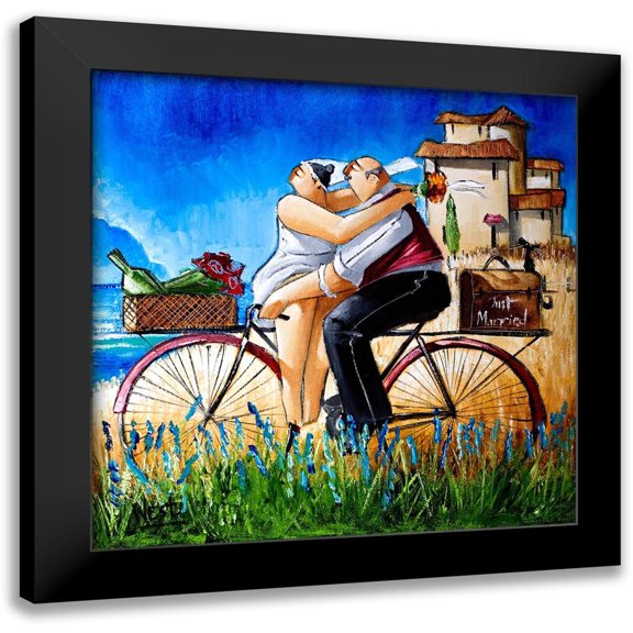 West, Ronald 12x12 Black Modern Framed Museum Art Print Titled - Just Married