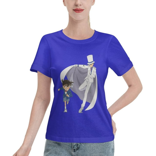 Women's Basic Short Sleeve T-Shirt Conan and Kaito Kidd