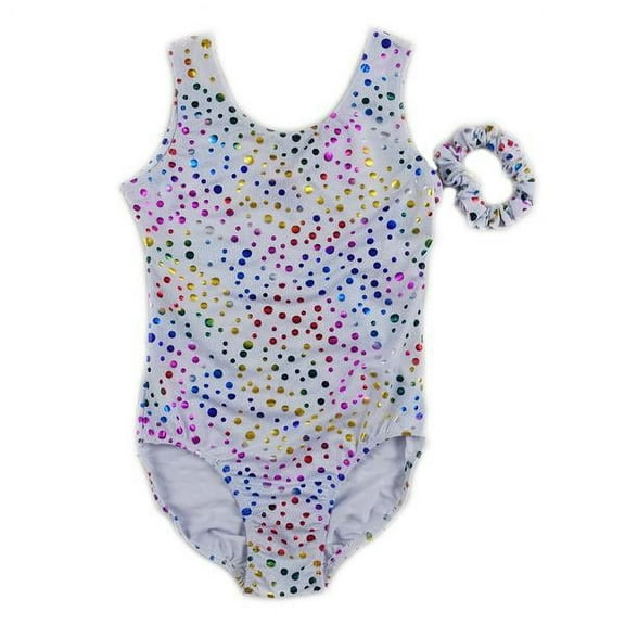 Wenchoice White Rainbow Dot Tank Leotard - Toddler, Girls & Womens Al(Adult L)