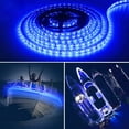 thumbnail image 3 of 16.4ft Ice Blue 2835 Super Bright Waterproof LED Strip Light DC12V 5A W/5M Tape, 3 of 10