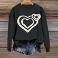 thumbnail image 4 of Valentine's Sweatshirt for Women Cute Love Heart Shirt Daily Home Outdoor Workout Long Sleeve O Neck Printed Street Blouse Romantic Gift Pullover Tops, 4 of 5