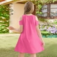 thumbnail image 5 of XADYUY Solid Color Dresses for Girls 10-12 Casual A-Line Sleeveless Toddler Skater Cute Holiday Crew Neck Swing kids sundresses girls 4-16,Hot Pink 7-8 Years, 5 of 6
