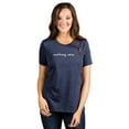thumbnail image 2 of Nothing New Women's Fashion Relaxed T-Shirt Tee Heather Navy Small, 2 of 5
