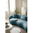 thumbnail image 3 of Kevinplus 93.6" Modern Curved Sofa with 3 Pillows 4-Seat Mid Century Cloud Sofa Boucle Fabric Couch for Bedroom Office Apartment (Blue), 3 of 10