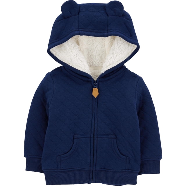 Suéter con capucha para bebé Simple Joys de Carter's Navy 6-9M