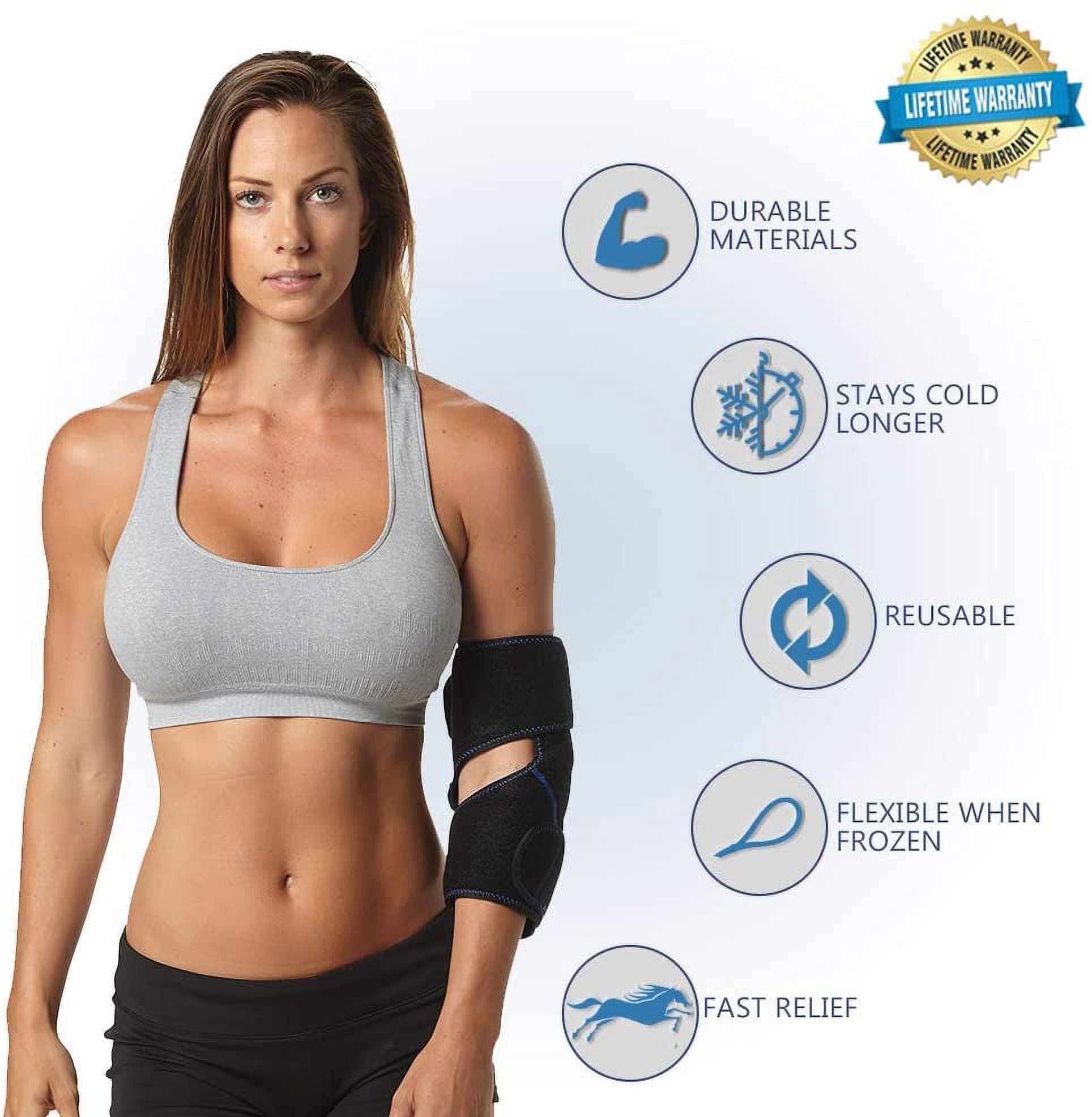 ComfiLife Adjustable Reusable Hot Cold Therapy Gel Pack Knee Brace Wrap