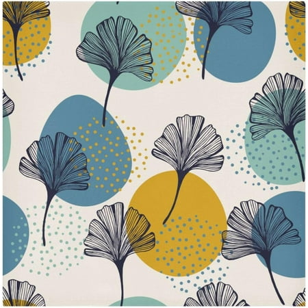 

BESTKITTY Catton Ginkgo Leaves S Cloth Napkins 20 x 20 in Dinner Napkins Washable Polyester Soft Reusable Table Napkins for Home Xmas Holiday Party Wedding 1 PCS