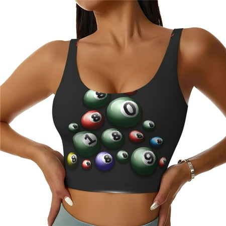 Adobk Happy New Year1 Print Sports Bras for Women Longline Workout Crop Tank Tops Padded with Built in Shelf Padded Sports Bra-X-Large