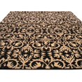 thumbnail image 3 of Tapis Floral de Transition en Laine Noire avec Tufté à la Main, 3 of 3