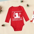thumbnail image 4 of Mono de algodón rojo con estampado navideño para bebé, mono unisex de manga larga para niño y niña, ropa para niño pequeño, 4 of 5