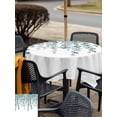 thumbnail image 5 of Outdoor Tablecloths with Umbrella Hole & Zipper, Teal Green Eucalyptus Leaves 54x54 Inch Square Tablecloths, Spring Plants Leaves Country Waterproof Table Cloth, Patio/Pool/Picnic Table Covers, 5 of 8