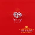 thumbnail image 3 of King of Bling's 925 Sterling White Silver 0.12CT CZ Promise Heart Womens Ring Size 6.5, 3 of 13