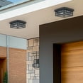 thumbnail image 4 of C Cattleya Motion Sensor Dusk to Dawn Outdoor Flush Mount Ceiling Light with Clear Glass Shade, 4 of 8