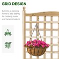 thumbnail image 4 of Outsunny Raised Garden Bed w/ Trellis Wood Garden Planter Box Natural Wood, 4 of 9