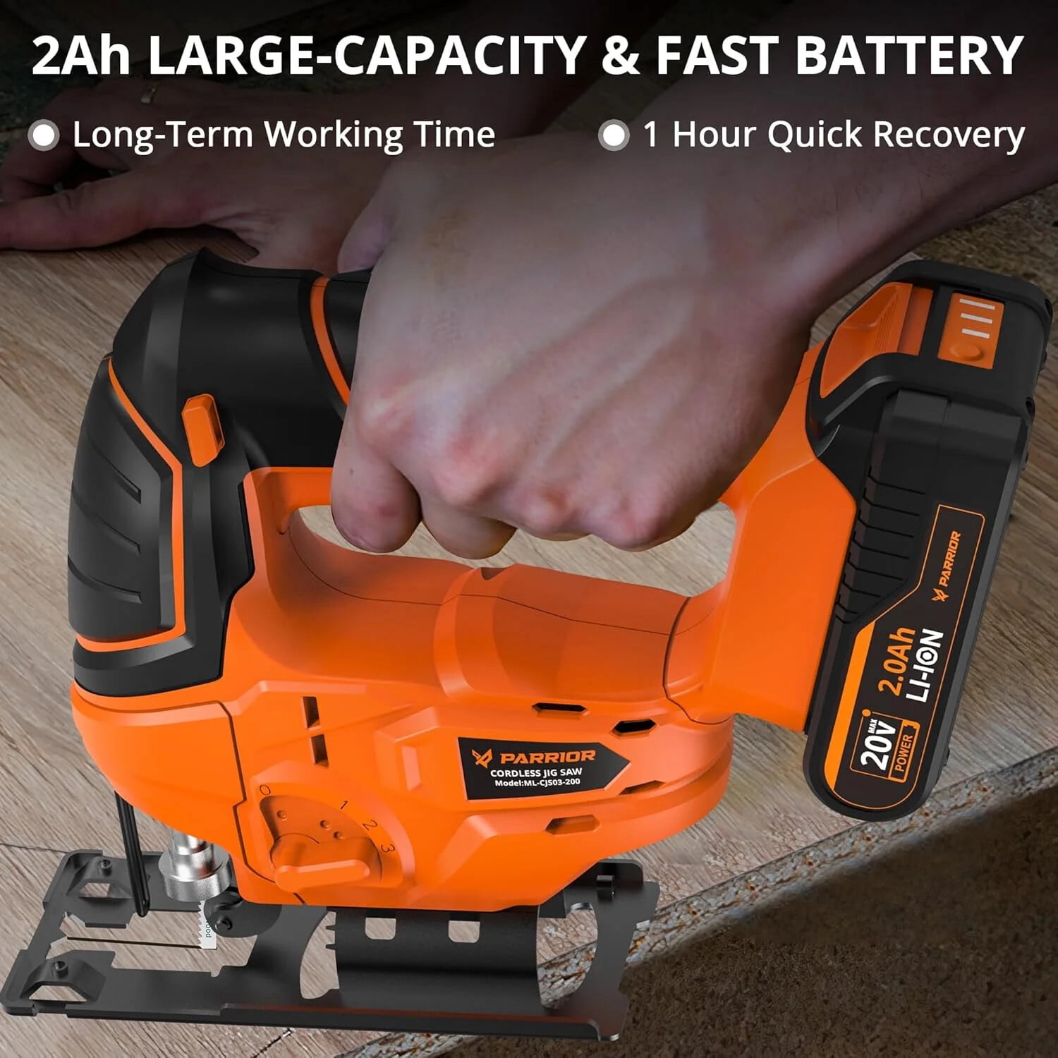 20V Cordless Miter Saw, 2700RPM, Cordless Reciprocating Saw with 2.0AH Battery and Charger for Wood, Metal, PVC Cutting