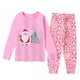 thumbnail image 1 of Conjunto de ropa navideña con dibujos de Papá Noel para niño y niña, pijamas de manga larga para bebé, camisetas y pantalones, ropa de dormir para el hogar, 2 uds., 1 of 4