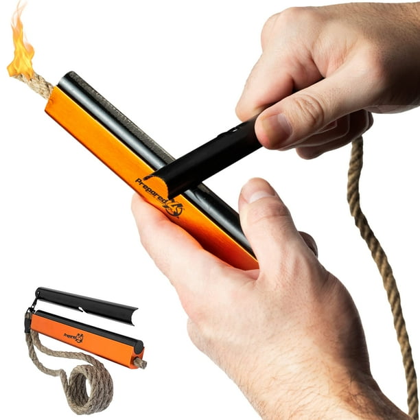 PREPARED4X Survival Torch Fire Starter - Ultimate All-in-one Ferro Rod