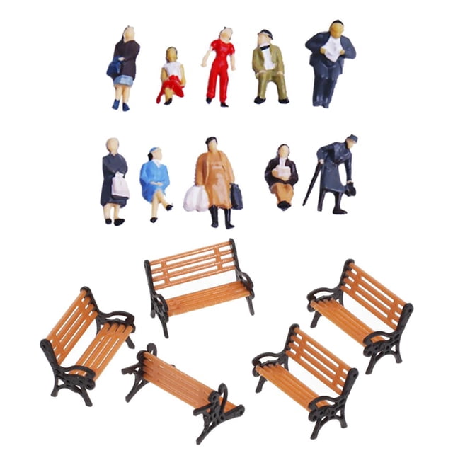 29 Piezas de en Miniatura Mixta, Dioramas OO de Pasajeros Callejeros Yotijar Figura de personas escala HO