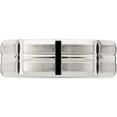 thumbnail image 4 of Sterling Silver Ss 7mm Brushed Fancy Band Size 9.5 Made In United States qwb122b-9.5, 4 of 5