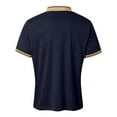thumbnail image 5 of Bibifish Mens Polo Shirts Plain Solid Short Sleeve Strip Contrast Lapel Collar Solid Black Shirts Summer Leisure Wear Tops, 5 of 5