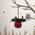 thumbnail image 4 of JWshufel Christmas Tree Decorations Christmas Home Decor Iron Bells Pendant Holiday Hanging Decoration for Indoor Outdoor Table Door Shelf Festive Gift for Family Friends Happiness Arrival 5.9in Red, 4 of 6