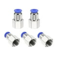 thumbnail image 1 of Uxcell 5 piezas de accesorios de conexión rápida, tubo de 6 mm de diámetro exterior x rosca hembra NPT de 1/4"., 1 of 7