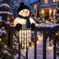 thumbnail image 6 of Winter Glow Snowman Icicle Light Decor for Front Porch, Lighted Snowman with Hanging LED Icicles, Outdoor Christmas Decoration for Railing, Patio and Yard Entryway, 6 of 6