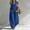 #0159-Blue, variant on Womens Jumpsuit, Solid V Neck Short Sleeve Button Down Romper, Casual Pocket Overall, Loose Fit Summer One Piece Gift