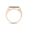 thumbnail image 5 of AFFY Enhanced Black Natural Diamond Accent "Dad" Band Ring Mens' Jewelry 14K Rose Gold Over Sterling Silver, 5 of 7