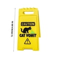 thumbnail image 4 of Mini Escritorio Señal de Precaución | Humor de dos caras | Cara gruñona y lado con vómitos | Colores amarillo y verde | Plástico resistente de 4.88" de alto | Regalo divertido para entusiastas, 4 of 6