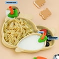 thumbnail image 7 of Wzzjkit Divided Plates, Rabbite Shaped Silicone Toddler Plate Multifunctional Children's Non Slip Tableware Easy to Clean Dishwasher and Microwave Safe, Toddler Dishes, 7 of 7