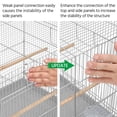 thumbnail image 6 of Alden Design 30" Bird Cage with Slide-Out Tray and Wood Perches, Light Gray, 6 of 7
