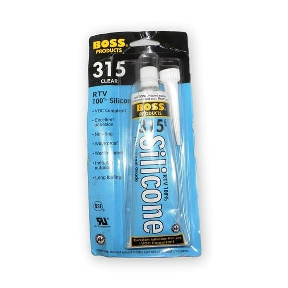Accumetric 31520 3 oz RTV 100 Percent Adhesive Silicone Sealant, Clear