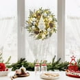 thumbnail image 7 of Pre-lit Christmas Wreath for Front Door, 22" Large Lighted Christmas Gnome Wreath, Winter Wreath with Silver White Xmas Balls 30 Lights and Timer for Indoor Outdoor Holiday Decorations, 7 of 7