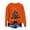 #0365-Orange, variant on Uootdi Gift Christmas Sweatshirts for Women Merry Christmas Long Sleeve Shirts Cute Xmas Print Holiday Party Pullover Tops