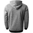 thumbnail image 3 of Ma Croix Mens Lightweight Marled Pullover Hoodie Texture Brushed Fleece, 3 of 5