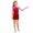 Red, variant on LILIYA Girls Sequin Print Dress, Round Print Sleeveless Slip Gown With Round Neck And Asymmetric Hem, Party Wear for Ages 3 to 16, Festive Celebration Outfit