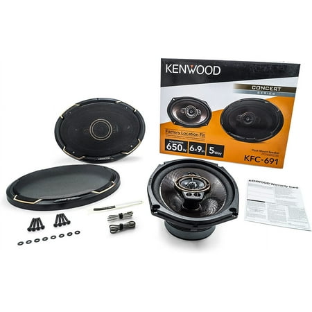 Kenwood - 6" x 9" 5-Way Car Speaker - Black