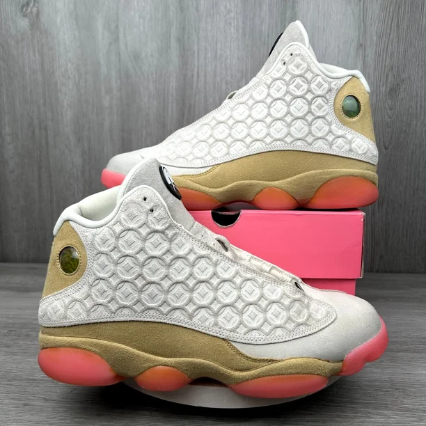 Ni - ke Ni - ke Air Jordan 13 Retro Chinese New Year Ivory Pink Mens 14 CW4409-100 Sneakers