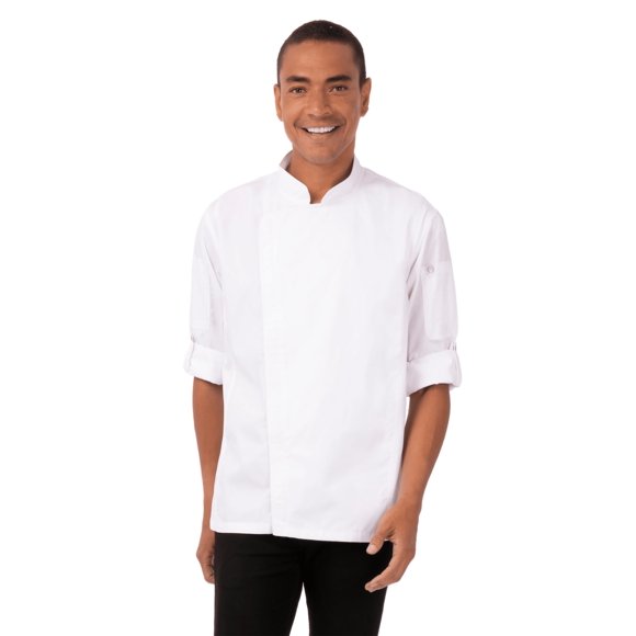 Chef Works Men's Hartford Chef Coat, White, Medium
