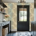 thumbnail image 3 of Vintage Peel and Stick Wallpaper 17.7in x 9.8ft Vintage Floral Damask Soft Beige Blue Tones Contact Paper Vinyl Waterproof Self Adhesive Wall Paper for Bedroom Shelf Cabinet Renter Friendly, 3 of 8