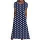 thumbnail image 1 of Vestido Casual Pantalones para Mujeres Vestido de Cuello Alto Cintura Elástica Cuello en V Manga Corta Polka Dot Cuello Redondo Top, 1 of 5