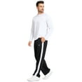 thumbnail image 4 of Tyhengta Mens Pants Athletic Open Bottom Running Pants Mesh Mens Sweatpants with Pockets Black/White M, 4 of 6