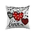 thumbnail image 2 of Boovnll Valentines Pillow Covers 18x18", Heart Printing Linen Valentines Day Pillow Covers for Home Living Room Bedroom Sofa Couch Party Decor, Valentines Day Decorations, 2 of 6