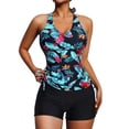 thumbnail image 4 of Trajes de Baño Mujer Conjunto de Traje de Baño Tankini Con Estampado Floral Para Mujer, Traje de Baño de Dos Piezas Con Pantalones Cortos, Cómodo y Elegante Para Playa y Piscina., 4 of 7