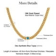 thumbnail image 6 of Silvora Cuban Link Chain for Women Choker Necklace Dainty Gold Plated December Birthstone Blue Topaz Crystal Gemstone Jewelry Birthday Gifts for Mom Mothers Day, 6 of 7