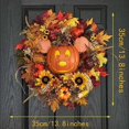 thumbnail image 1 of puerta de calabaza de otoño, coronas de Halloween de otoño para puerta delantera, liquidación de decoraciones de Halloween de Disney, guirnalda de Halloween para decoración al aire libre, 1 of 2