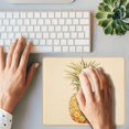 thumbnail image 2 of Pineapple Mouse Pad Aesthetic Tropical Fruit Modern Country Rustic Art Beige Yellow Green Polyester Rubber Waterproof Decorative Perfect for Library, Office, or Home Square 9.5x7.9 Inch, 2 of 6