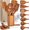 Wood, variant on 9-Piece Wooden Cooking Utensils  for Cooking – Wooden Spoons and Spatulas Teak Wood Kitchen Utensils Set, Holder, Spoon Rest, Hooks, Heat Resistant for Nonstick Cookware BPA FREE